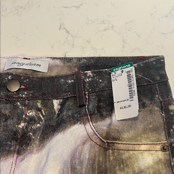 NWT! 100% Cotton Waterfall Print Pants - Picture 2 of 7